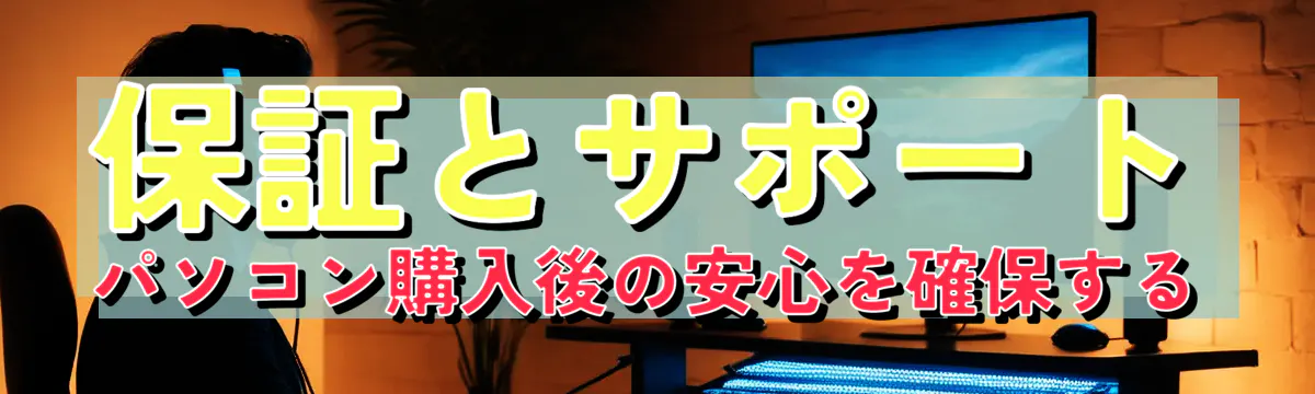 保証とサポート: パソコン購入後の安心を確保する