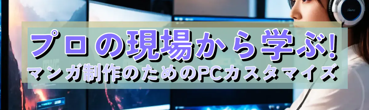 プロの現場から学ぶ! マンガ制作のためのPCカスタマイズ