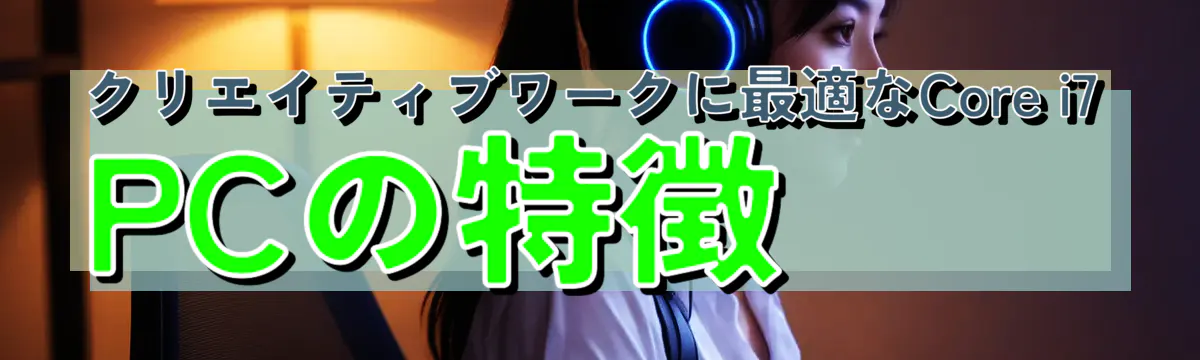 クリエイティブワークに最適なCore i7 PCの特徴