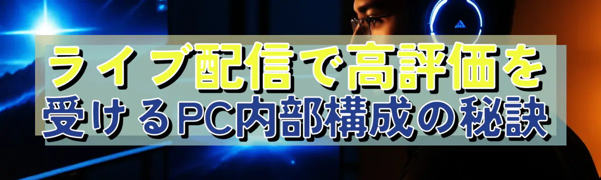 ライブ配信で高評価を受けるPC内部構成の秘訣