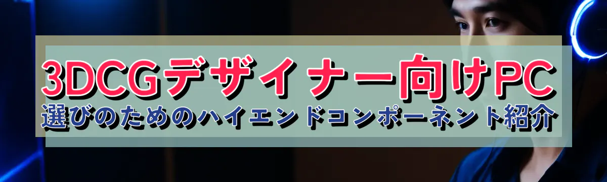 3DCGデザイナー向けPC選びのためのハイエンドコンポーネント紹介