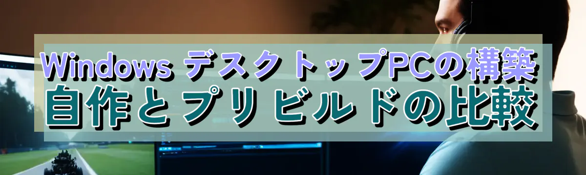 Windows デスクトップPCの構築 自作とプリビルドの比較