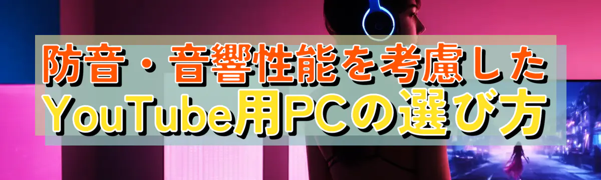 防音・音響性能を考慮したYouTube用PCの選び方