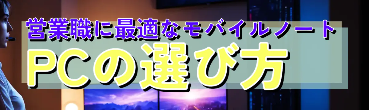 営業職に最適なモバイルノートPCの選び方