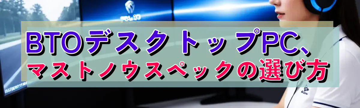 BTOデスクトップPC、マストノウスペックの選び方