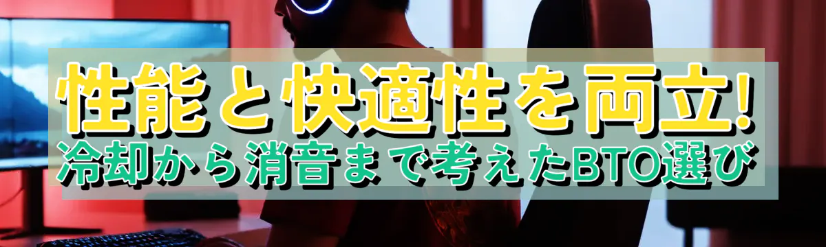 性能と快適性を両立! 冷却から消音まで考えたBTO選び