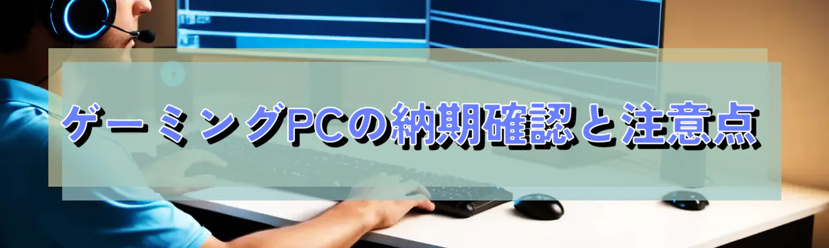 ゲーミングPCの納期確認と注意点