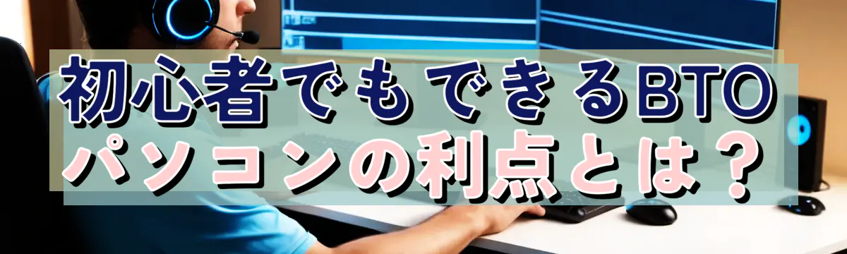 初心者でもできるBTOパソコンの利点とは？
