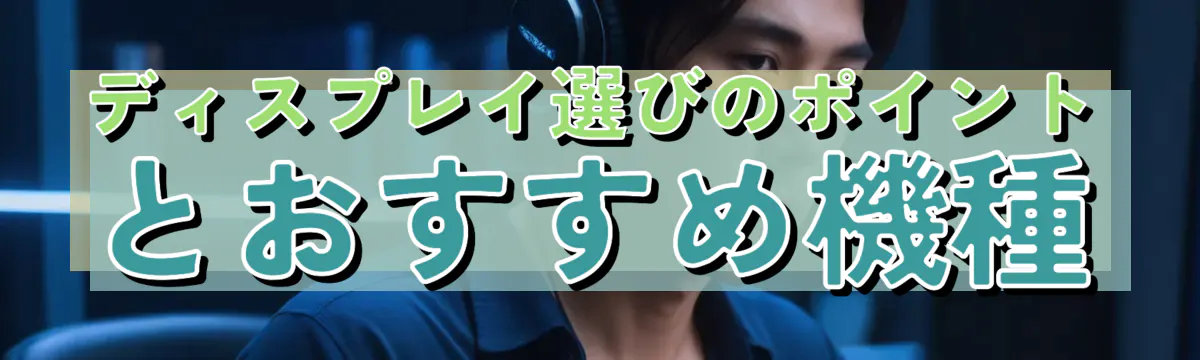 ディスプレイ選びのポイントとおすすめ機種