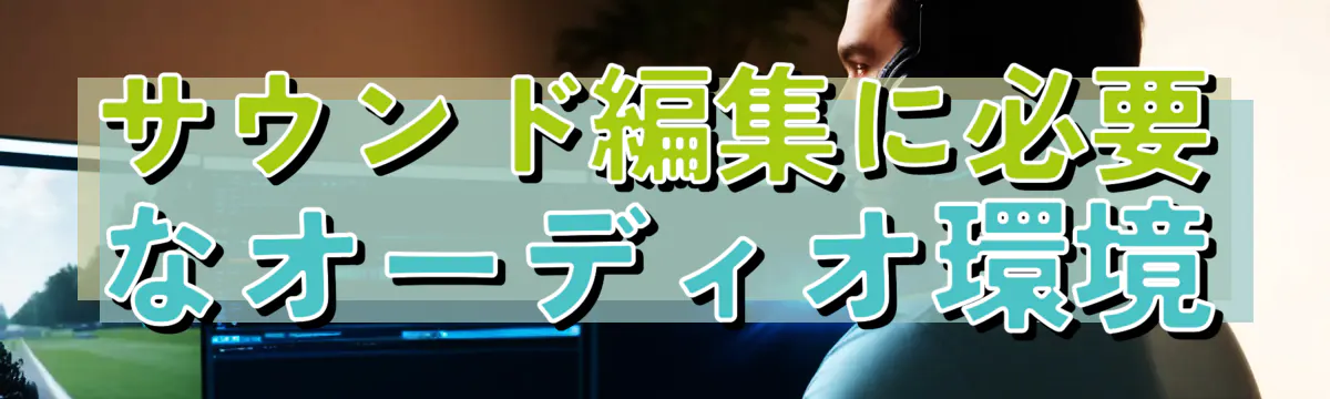サウンド編集に必要なオーディオ環境