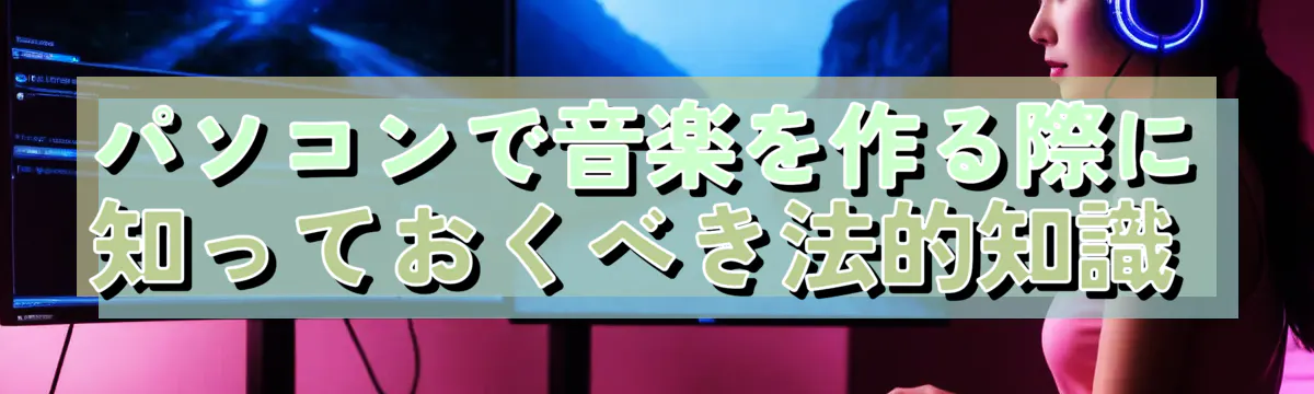 パソコンで音楽を作る際に知っておくべき法的知識 
