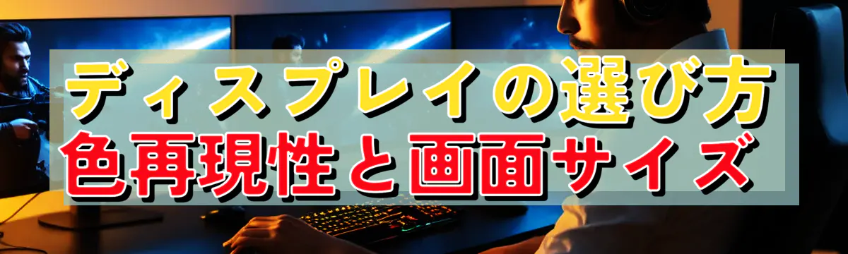ディスプレイの選び方 色再現性と画面サイズ