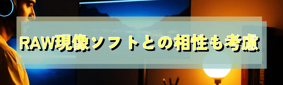 RAW現像ソフトとの相性も考慮
