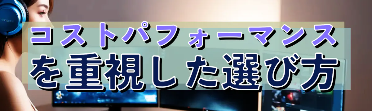 コストパフォーマンスを重視した選び方
