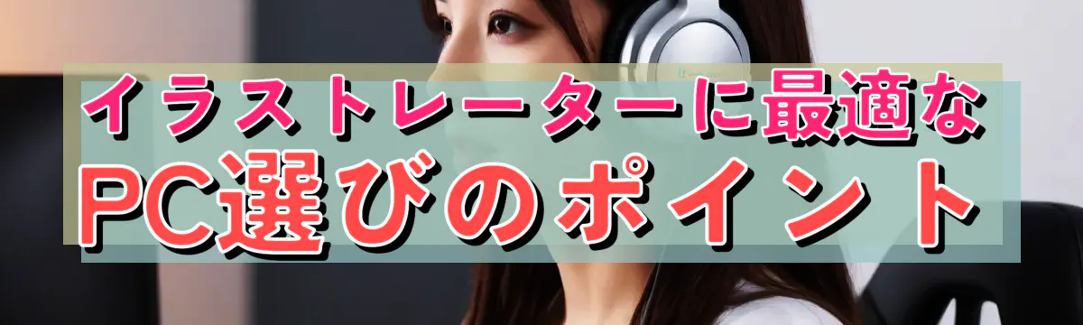 イラストレーターに最適なPC選びのポイント
