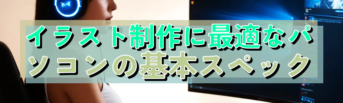 イラスト制作に最適なパソコンの基本スペック
