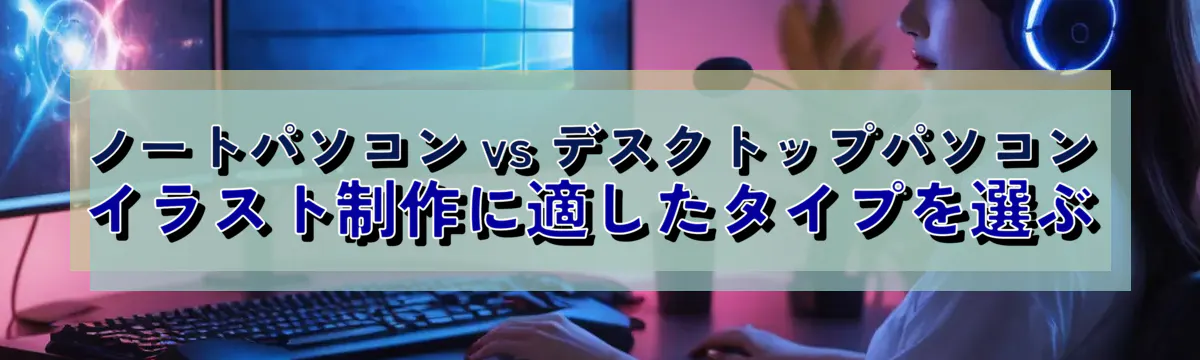 ノートパソコン vs デスクトップパソコン イラスト制作に適したタイプを選ぶ