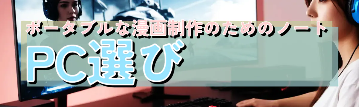ポータブルな漫画制作のためのノートPC選び
