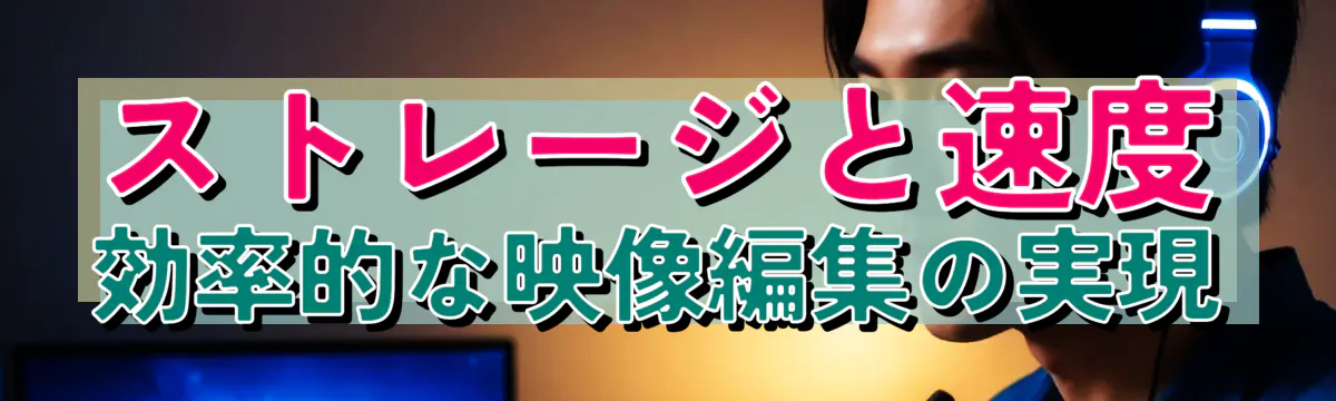 ストレージと速度 効率的な映像編集の実現