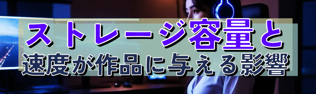 ストレージ容量と速度が作品に与える影響