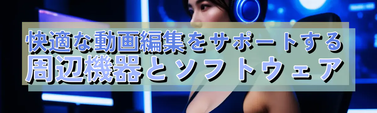 快適な動画編集をサポートする周辺機器とソフトウェア