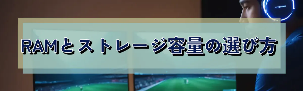 RAMとストレージ容量の選び方