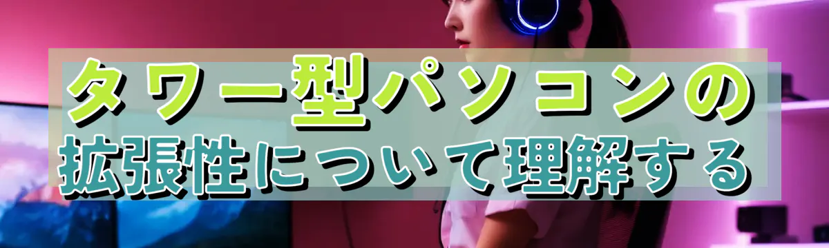 タワー型パソコンの拡張性について理解する
