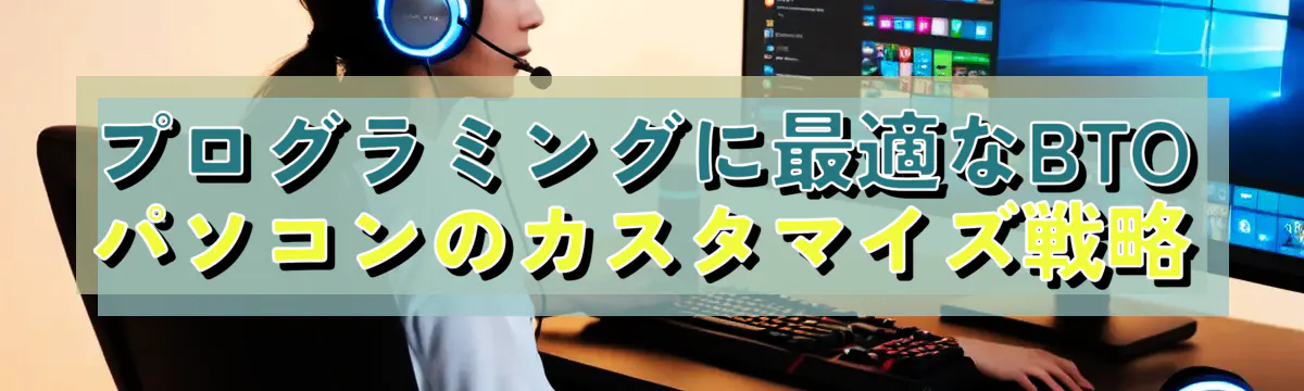 プログラミングに最適なBTOパソコンのカスタマイズ戦略