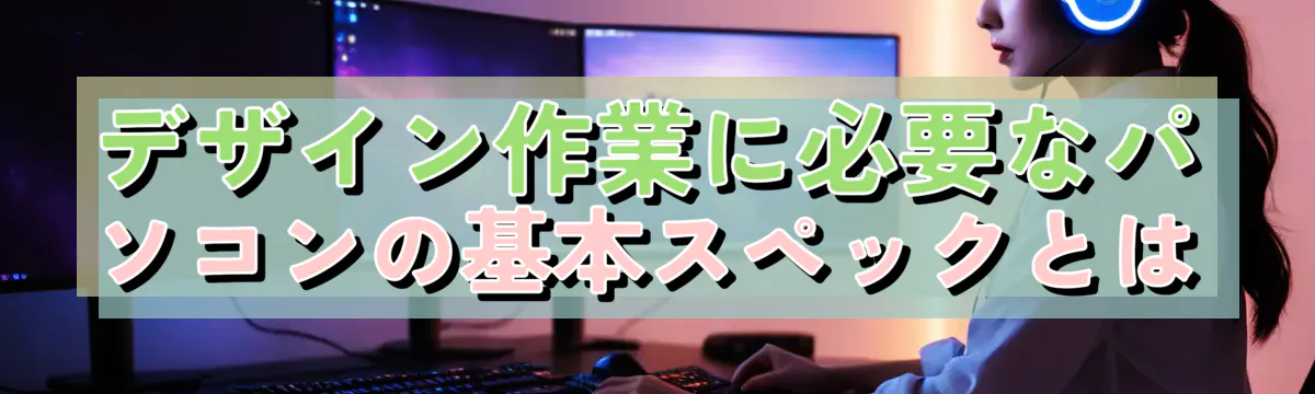 デザイン作業に必要なパソコンの基本スペックとは