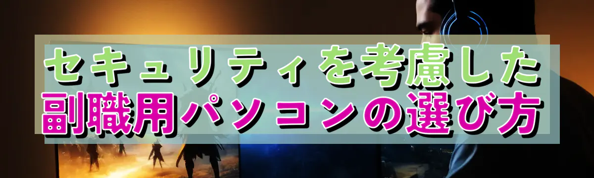 セキュリティを考慮した副職用パソコンの選び方
