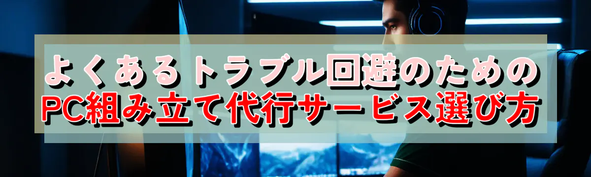 よくあるトラブル回避のためのPC組み立て代行サービス選び方