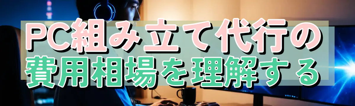 PC組み立て代行の費用相場を理解する
