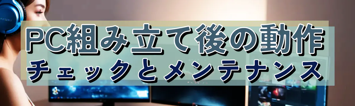 PC組み立て後の動作チェックとメンテナンス
