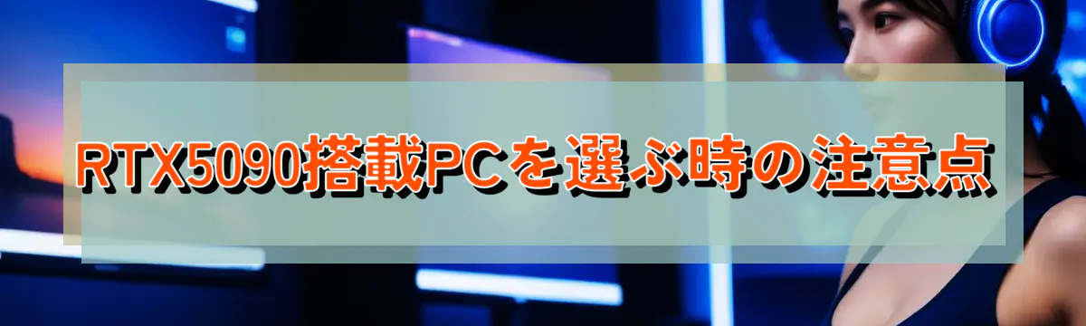 RTX5090搭載PCを選ぶ時の注意点