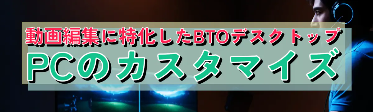 動画編集に特化したBTOデスクトップPCのカスタマイズ
