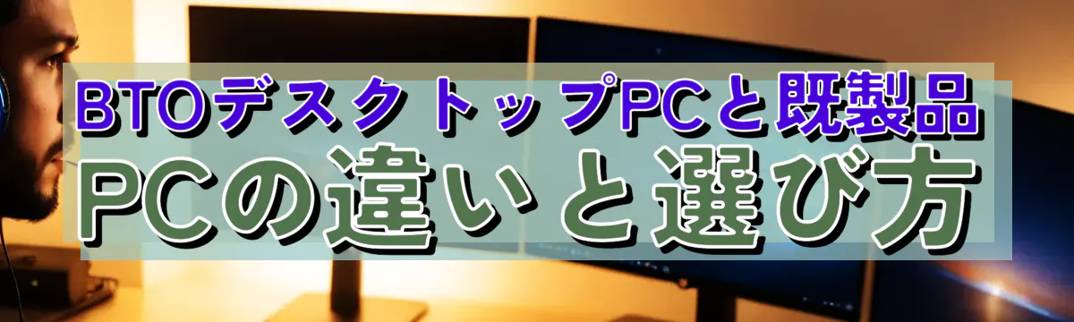 BTOデスクトップPCと既製品PCの違いと選び方