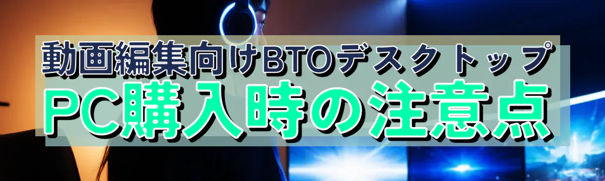 動画編集向けBTOデスクトップPC購入時の注意点