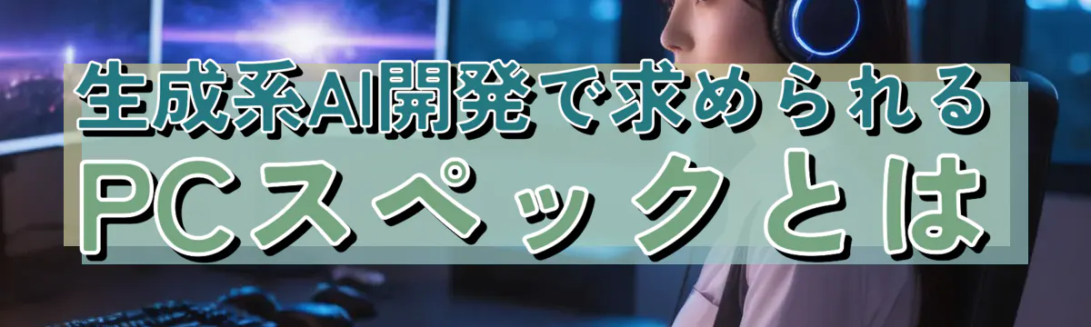 生成系AI開発で求められるPCスペックとは
