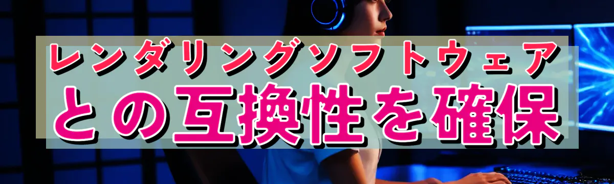 レンダリングソフトウェアとの互換性を確保