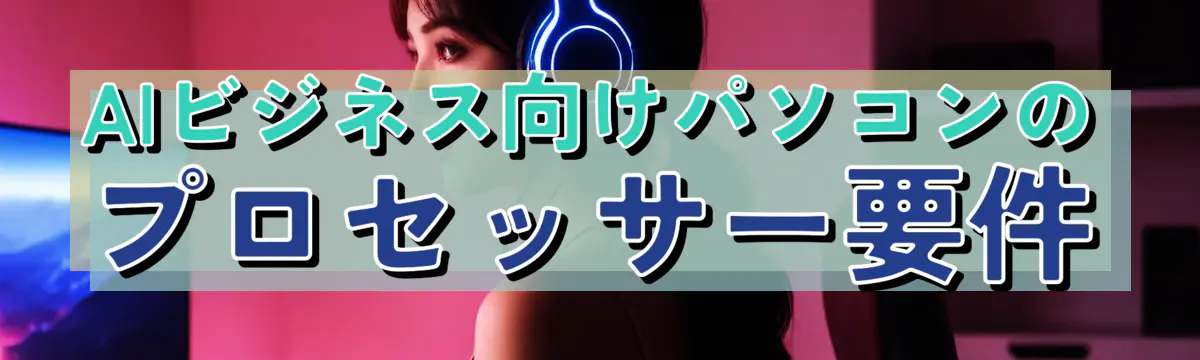 AIビジネス向けパソコンのプロセッサー要件