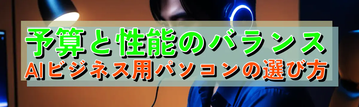 予算と性能のバランス AIビジネス用パソコンの選び方