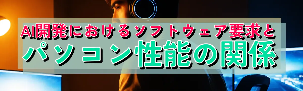 AI開発におけるソフトウェア要求とパソコン性能の関係
