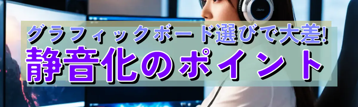 グラフィックボード選びで大差! 静音化のポイント