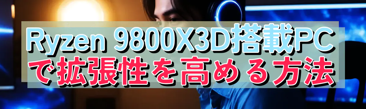 Ryzen 9800X3D搭載PCで拡張性を高める方法