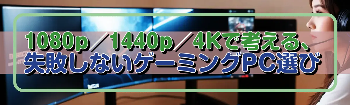 1080p/1440p/4Kで考える、失敗しないゲーミングPC選び
