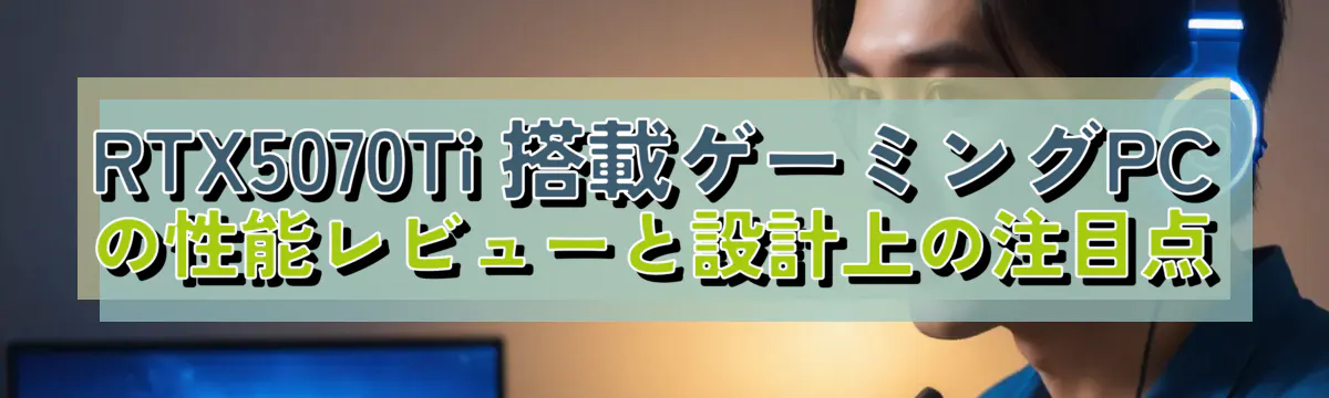 RTX5070Ti 搭載ゲーミングPCの性能レビューと設計上の注目点