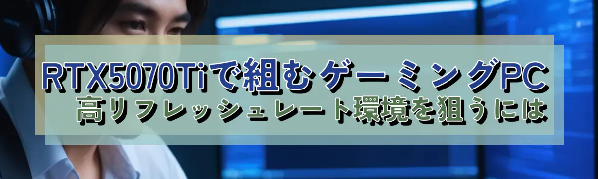 RTX5070Tiで組むゲーミングPC ― 高リフレッシュレート環境を狙うには