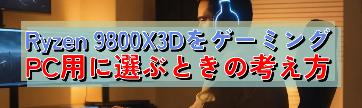 Ryzen&nbsp;9800X3DをゲーミングPC用に選ぶときの考え方