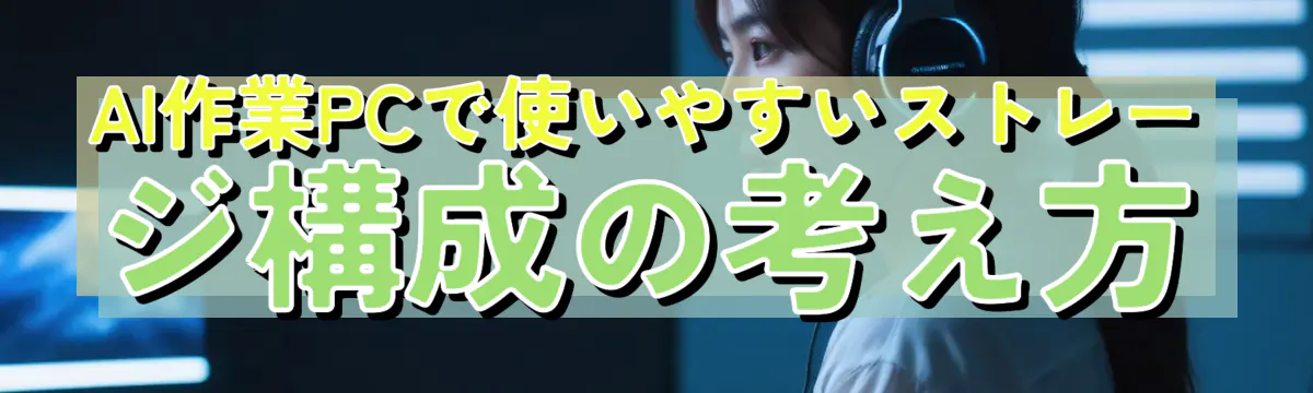 AI作業PCで使いやすいストレージ構成の考え方