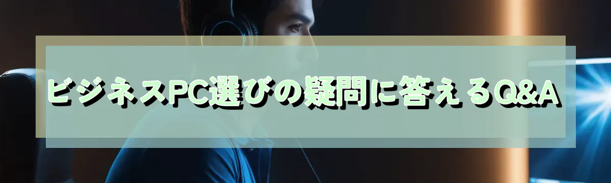ビジネスPC選びの疑問に答えるQ&A